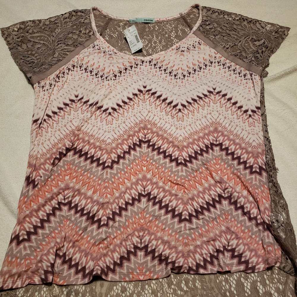 NWT lace back tee